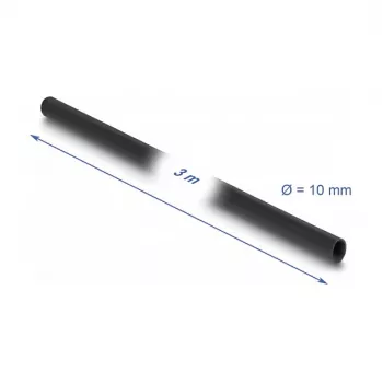 DeLOCK PVC izolačná hadica 3 m x 10 mm čierna - PVC materiál - -40 až 105 °C