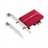 Interná WLAN Bluetooth sieťová karta Cudy WE9300S PCIe, Wi‑Fi 7 (802.11be) tri-band 2.4/5/6 GHz, 5765 Mbit/s, Bluetooth 5.4, externá 2x2 anténa