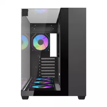 Počítačová skriňa Darkflash TH285 (čierna) + 4 ventilátory