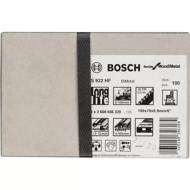 List na šabľovú pílu Bosch S 922 HF bimetal 15 cm na drevo kov