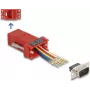 DeLOCK D-Sub 9-pin samec na RJ45 samica montážna súprava červená VGA na RJ45