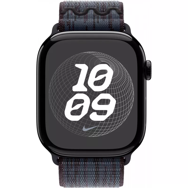 Remienok Apple 46mm čierny/modrý Nike Sport Loop smart hodinky
