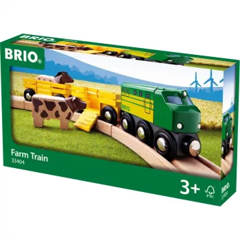 Vlak Ravensburger BRIO Farm Train 33404 – téma farma, viacfarebný, pre vek 0,3–99