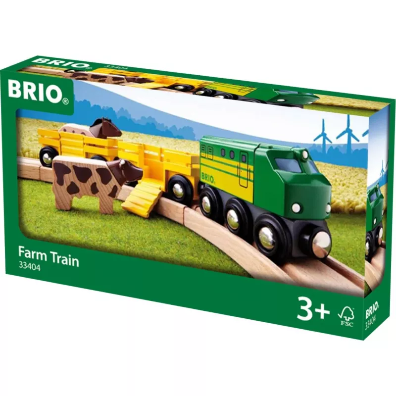 Vlak Ravensburger BRIO Farm Train 33404 – téma farma, viacfarebný, pre vek 0,3–99