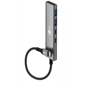 Goobay Slim 4-port USB hub USB-C na/USB-A 5 Gbit/s - Plug USB 3.2 (76563)