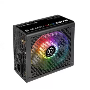 Thermaltake SMART RGB PS-SPR-0600NHSAWE-1 - napájací zdroj (interný) - ATX12V 2.3 - 80 PLUS - AC 230 V - 600 Watt - aktívne PFC - čierny