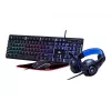 Herná klávesnica s myšou GEMBIRD GGS-UMGL4-02 — Full-Size USB QWERTY US-anglická, čierna, LED podsvietenie