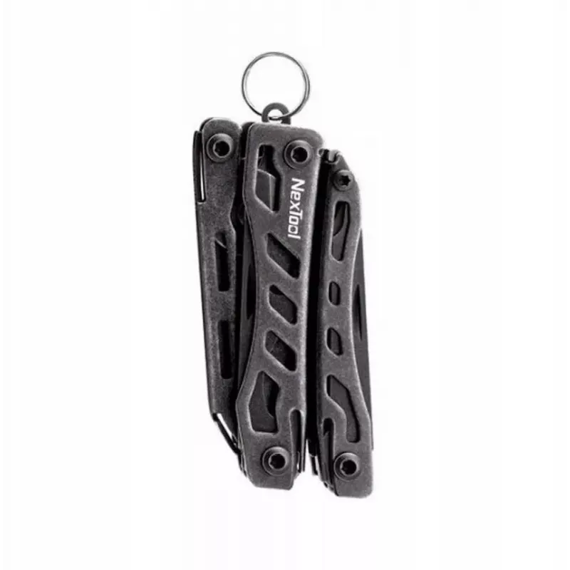 Multitool Nextool Mini FLAGSHIP NE20122 — 10-in-1 kompaktný nerezový multitool, čierny, 67×27×17 mm, 83 g