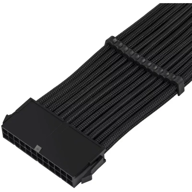 SilverStone PP07E - predlžovací napájací kábel - ATX, 24-pol (W) na ATX, 24-pol (M) - 30 cm - čierny