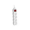 PowerWatch 3 m (4 zásuvky) biela s vypínačom