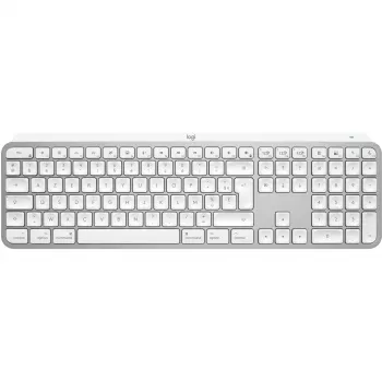Logitech Master Series MX Keys S pre Mac - klávesnica - plná veľkosť - podsvietená - bezdrôtová - Bluetooth LE - AZERTY - francúzska - svetlosivá (920-011626)