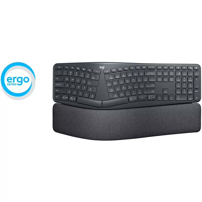 Logitech ERGO K860 - klávesnica - bezdrôtová - 2,4 GHz, Bluetooth 5.0