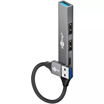 Goobay Slim 4-portový USB hub, USB-A na USB-C™/USB-A, USB 3.2 (74458)