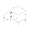 Nočný stolík Cama Meble MERCI 44x40x52,5 cm, čierny a dub, MDF/drevotrieska, balenie 2 ks
