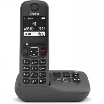 Analógový/DECT telefón Gigaset AE690A identifikácia volajúceho bezdrôtový telefón antracit