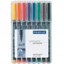 Permanentný marker Staedtler 317 WP8 čierna modrá hnedá zelená oranžová červená fialová žltá 8 ks
