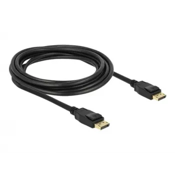 Delock - DisplayPort kábel - DisplayPort (M) na DisplayPort (M) - 3 m - uzamykateľný - čierny