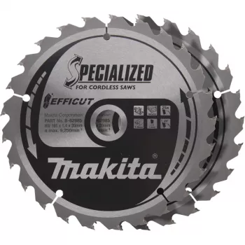 Makita Efficut B-62985-2 pílové kotúče, 165 x 20 mm, 25 zubov, 2 ks