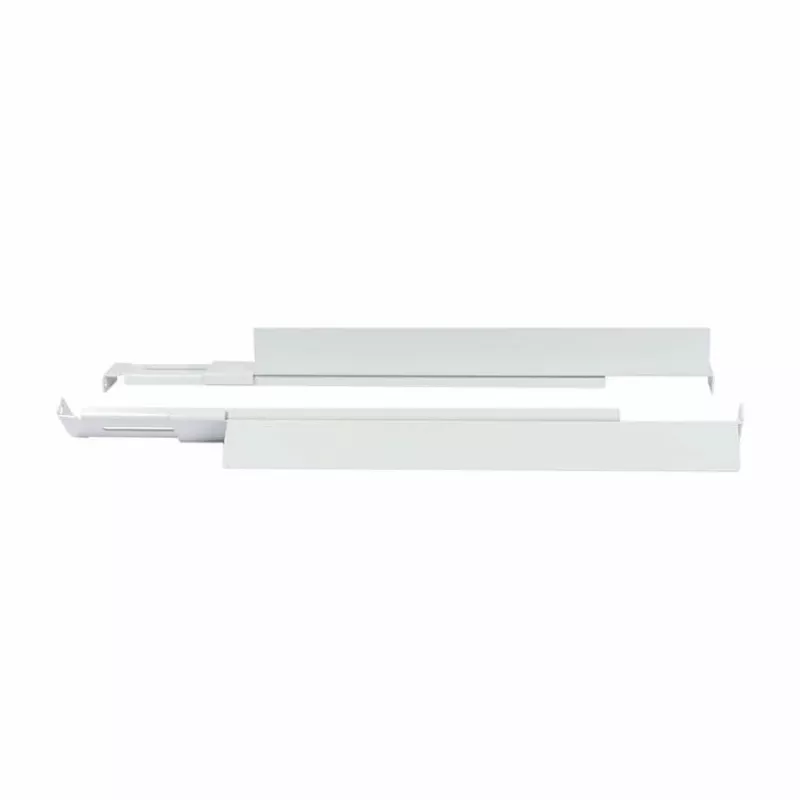 Montážna L profilová lišta ALLNET nastaviteľná dĺžka 502–849 mm svetlosivá, pár