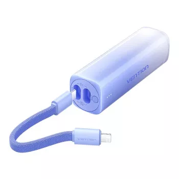 Prenosná powerbank Vention FHWL0 5000 mAh, modrá, 1x USB Type-C, LED indikátory