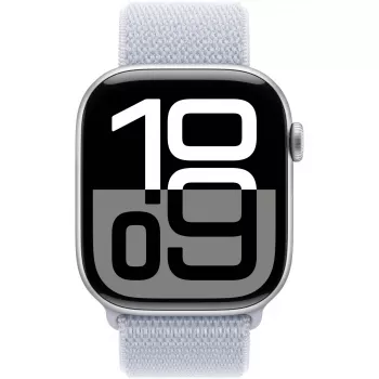 APPLE Watch Series 10 GPS 46 mm strieborné hliníkové puzdro s Blue Cloud Sport Loop