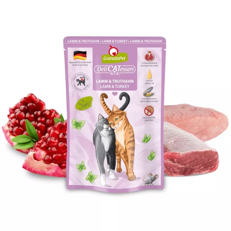 GRANATAPET DeliCATessen jahňacie a morčacie - mokré krmivo pre mačky - 85 g
