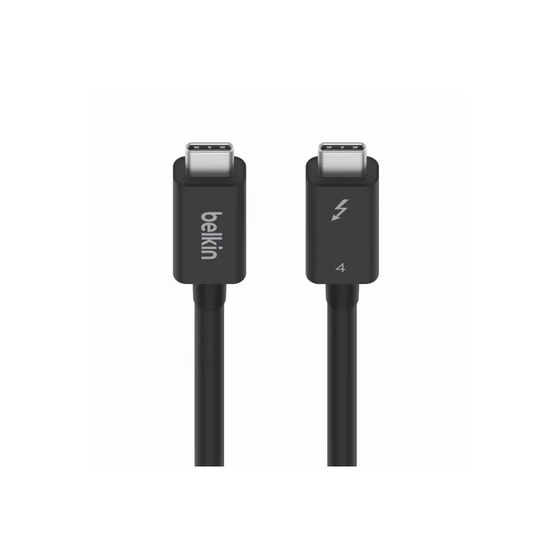 Belkin CONNECT - Thunderbolt kábel - 24 pin USB-C (M) obojstranný na 24 pin USB-C (M) obojstranný - Thunderbolt 4 - 1,0 m - pasívny, USB napájanie (10