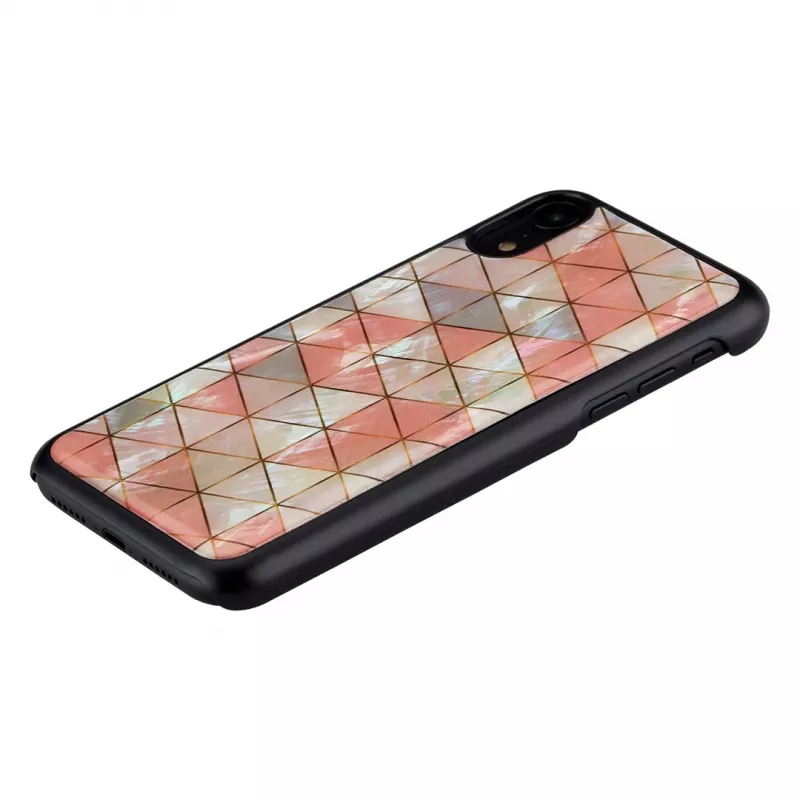 Puzdro na telefón iKins pre iPhone XR — diamantový vzor, čierna