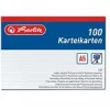 Kartotékové lístky Herlitz 1150507 biele 100 ks