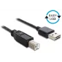 USB kábel DeLOCK 1m USB 2.0 A - B m/m čierny