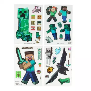 Nálepky na okno Paladone Minecraft PP13105MCF – opakovane použiteľné dekoračné nálepky na okná a hladké povrchy