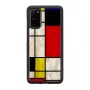 Ochranné puzdro iKins pre Samsung Galaxy S20, čierny dizajn Mondrian