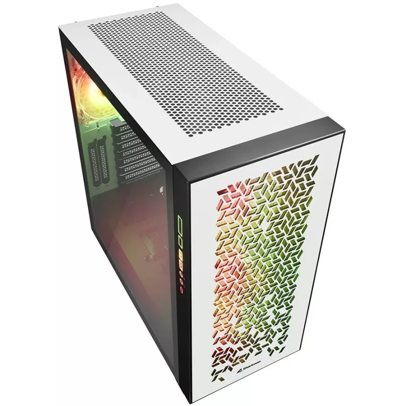 Sharkoon ELITE SHARK CA300H - Tower - PC - biela - ATX - EATX - micro ATX - Mini-ITX - kov - tvrdené sklo - Gaming