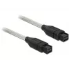 FireWire kábel DeLOCK FireWire B/B 1,0 m sivý
