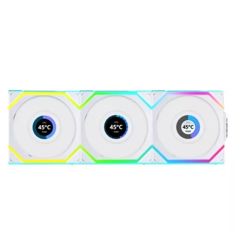 Lian Li UNI FAN SL Wireless 120 ARGB PWM ventilátor do skrinky, 120 mm, 3-balenie vrátane ovládača, biely