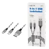 LogiLink CU0202 USB kábel USB 2.0 1,2 m USB A USB C/Micro-USB A sivý