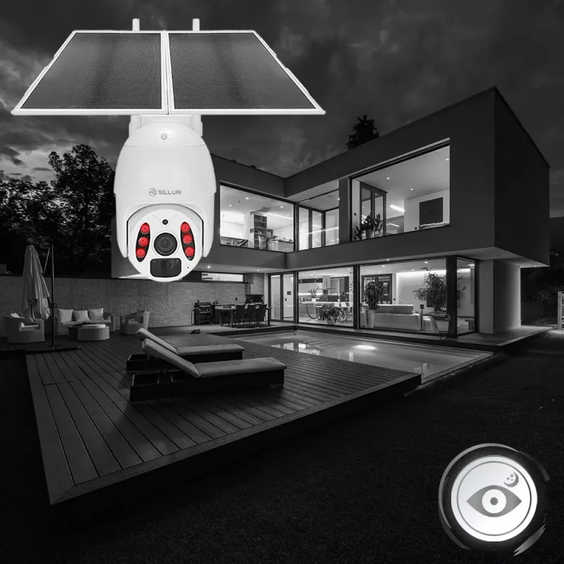 Bezpečnostná kamera Tellur Smart WiFi Solar Camera P&T 3MP 2K UltraHD