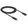 USB kábel DeLOCK SuperSpeed USB 3.2 Gen 1 2 m USB-C čierny