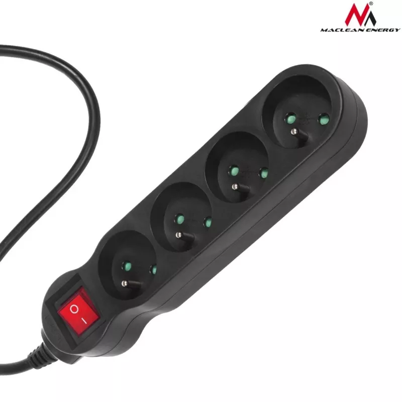 MCE182 elektrický predlžovací kábel pás predlžovacia zásuvka 4 zásuvky (5 M) - Maclean