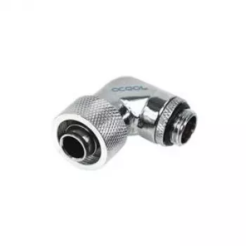 Alphacool HF 16/10 skrutkový konektor 90° otočný G1/4 - chróm (17080)