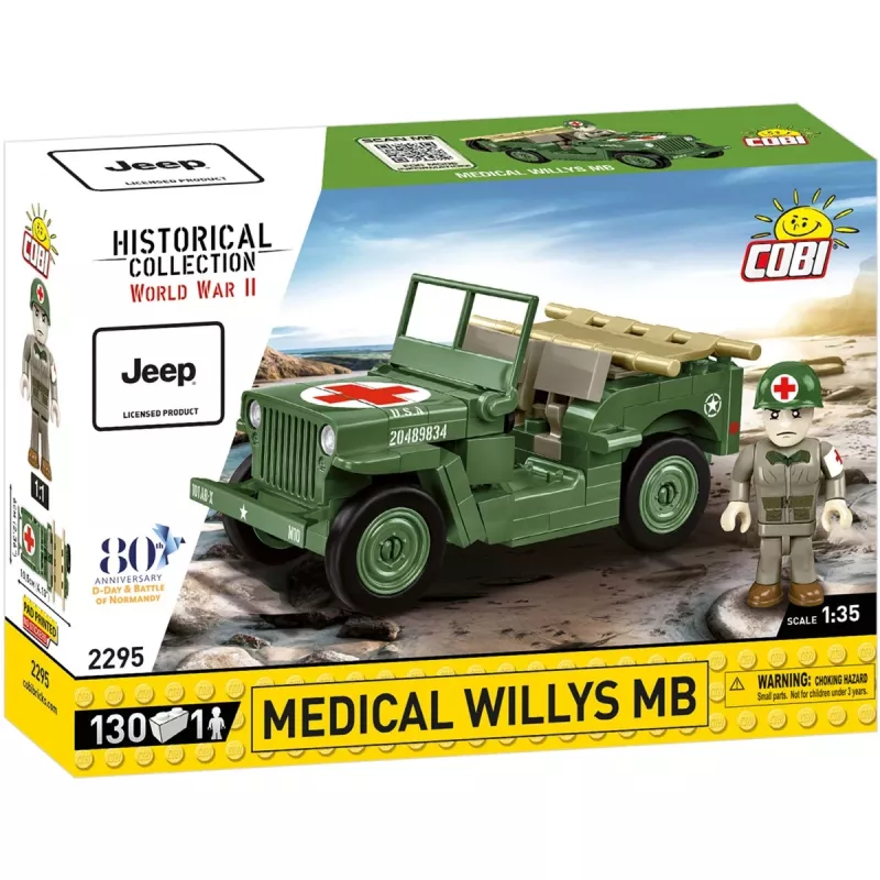 Kocky COBI Medical Willys MB 130 dielov 6 rokov