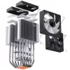 Jonsbo CR-1400 DV2 chladič procesora, ARGB, 2 x 92 mm, čierny