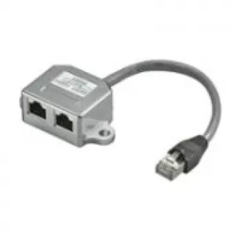 Wentronic Goobay káblový rozbočovač (Y adaptér) - zapojenie CAT 5 Ethernet + ISDN, tienený (68909)