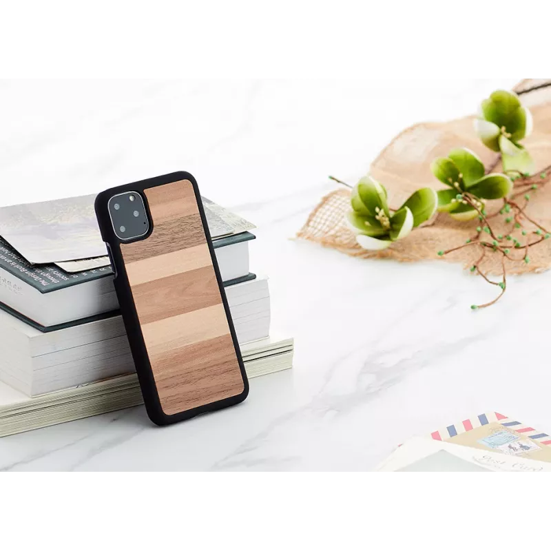 Puzdro na smartphone man and wood pre iPhone 11 Pro Max — čierna
