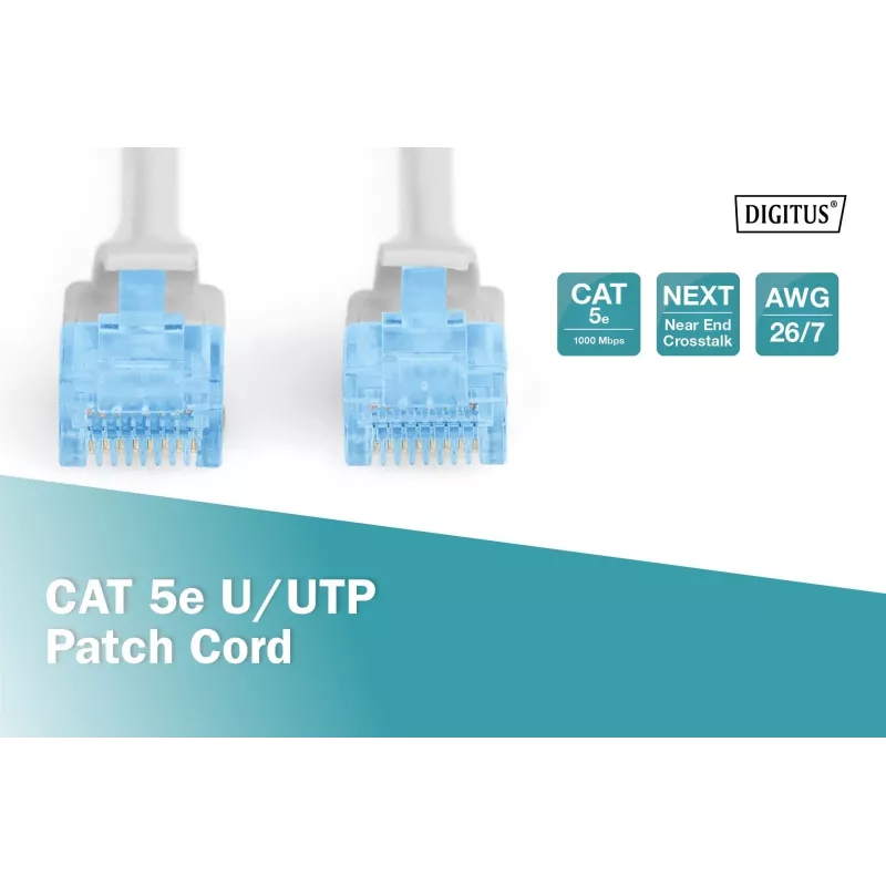 Digitus DK-1512-150 RJ45 sieťový kábel CAT 5e U/UTP sivý 15 m