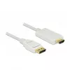 Video kábel adaptér DeLOCK 83817 1 m DisplayPort HDMI biely