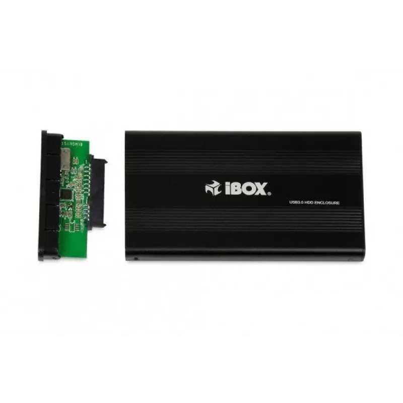 iBOX HD-02 externý box na disky SATA 2,5 palca, USB 3.0, hliník, čierny