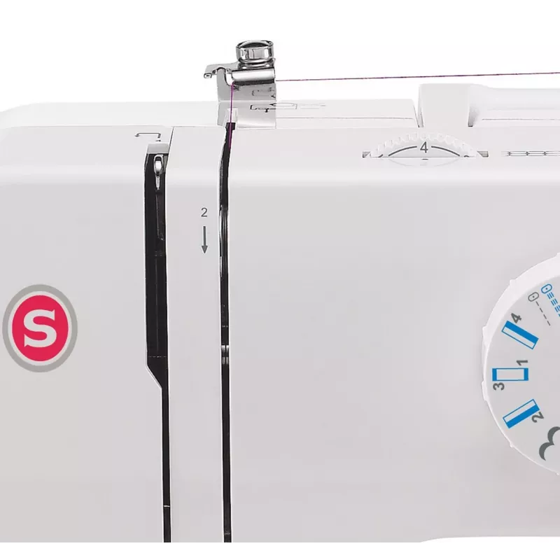 SINGER automatický šijací stroj Promise 1412 — elektrický, 12 vstavaných stehov, otočný volič, biela