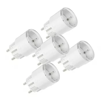 Sada inteligentných zásuviek Shelly Plug S MTR Gen3 — 5 ks, 12A, biela