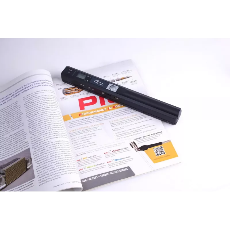 Skener pier MEDIA-TECH MT4090, čierny, LED displej, USB 2.0, MicroSD, batéria AAA